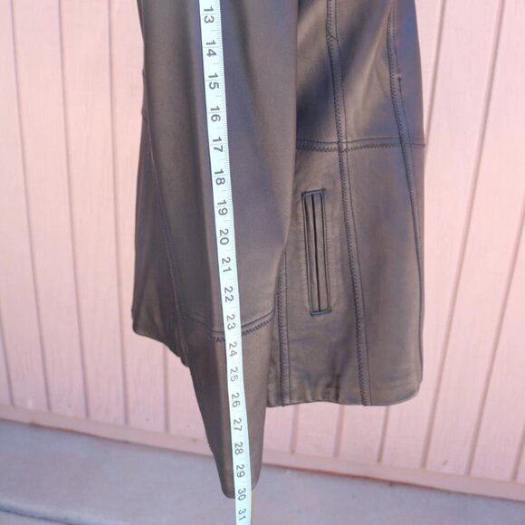 Womens 100% Leather Black Jacket Jones New York Size Large, Soft Butter Leather - Picture 10 of 13
